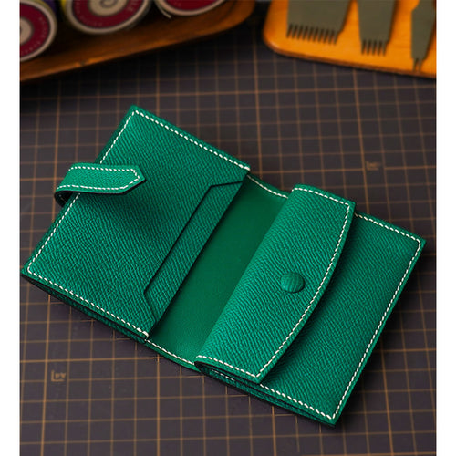 CUCUBIRD POPSEWING® Full Grain Leather Bearn Coin Wallet DIY Kits  