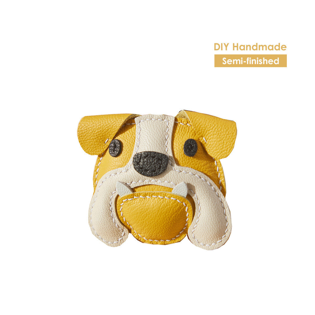 CUCUBIRD CUCUBIRD Sheep Leather Bulldog Keychain DIY Kits  