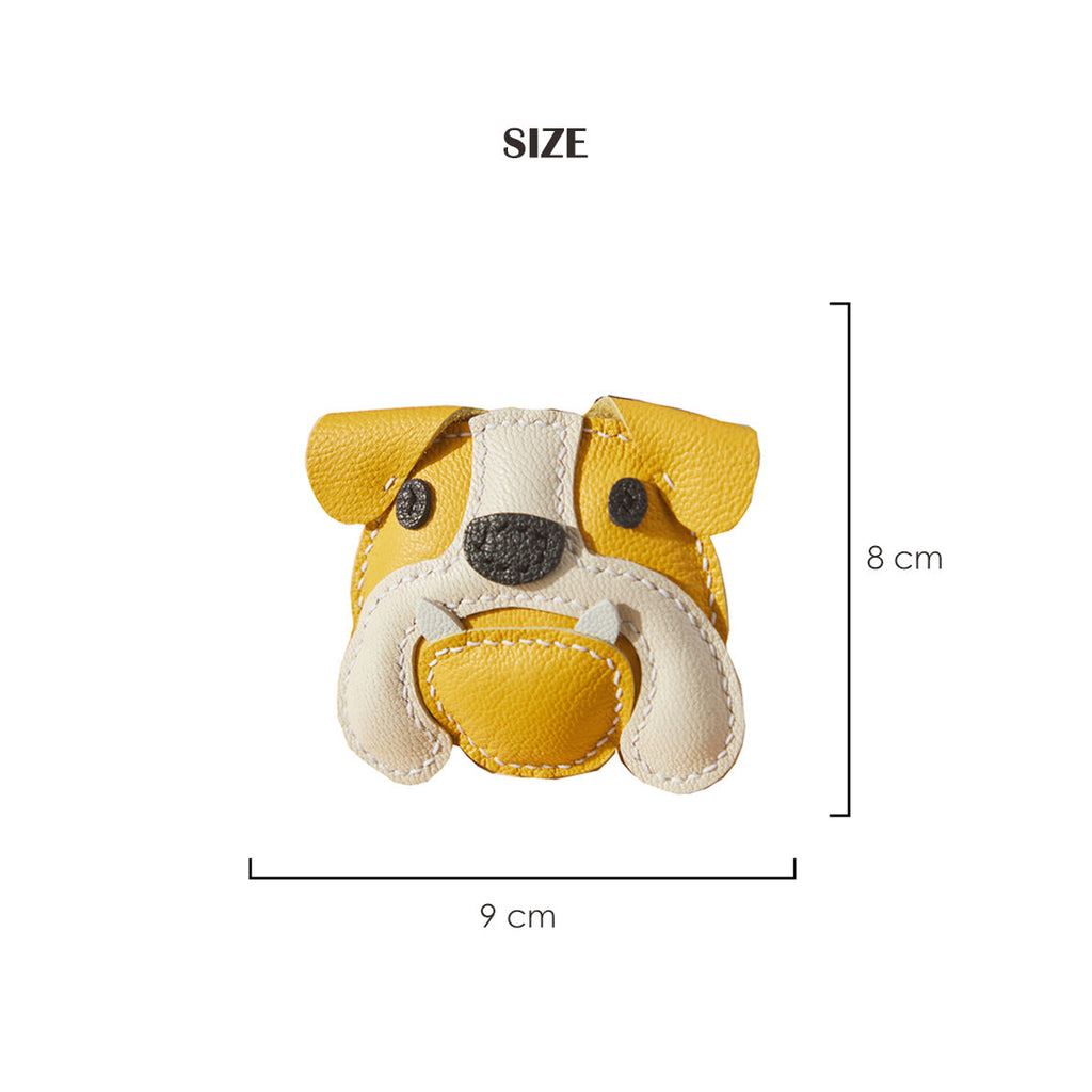 CUCUBIRD CUCUBIRD Sheep Leather Bulldog Keychain DIY Kits  