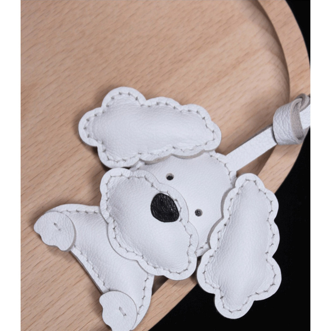 CUCUBIRD POPSEWING® Sheep Leather Flap Ears Dog Keychain DIY Kits  