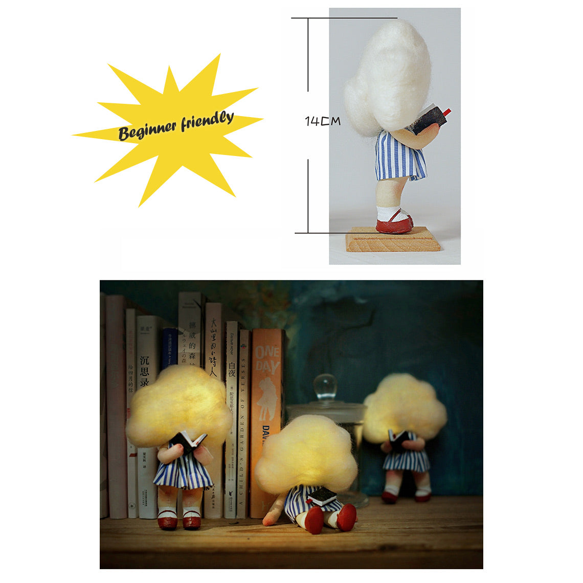 CUCUBIRD White Cloud Girl Art Doll DIY Kits