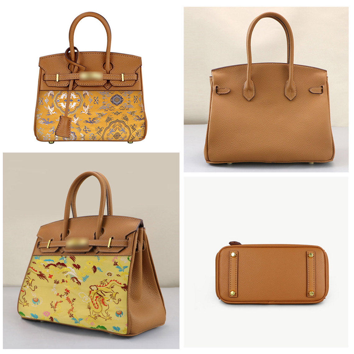 CUCUBIRD POPSEWING® Top Grain Leather Dustbag Recycle Platinum Bag DIY Kit  