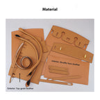 CUCUBIRD POPSEWING® Top Grain Leather Dustbag Recycle Platinum Bag DIY Kit  