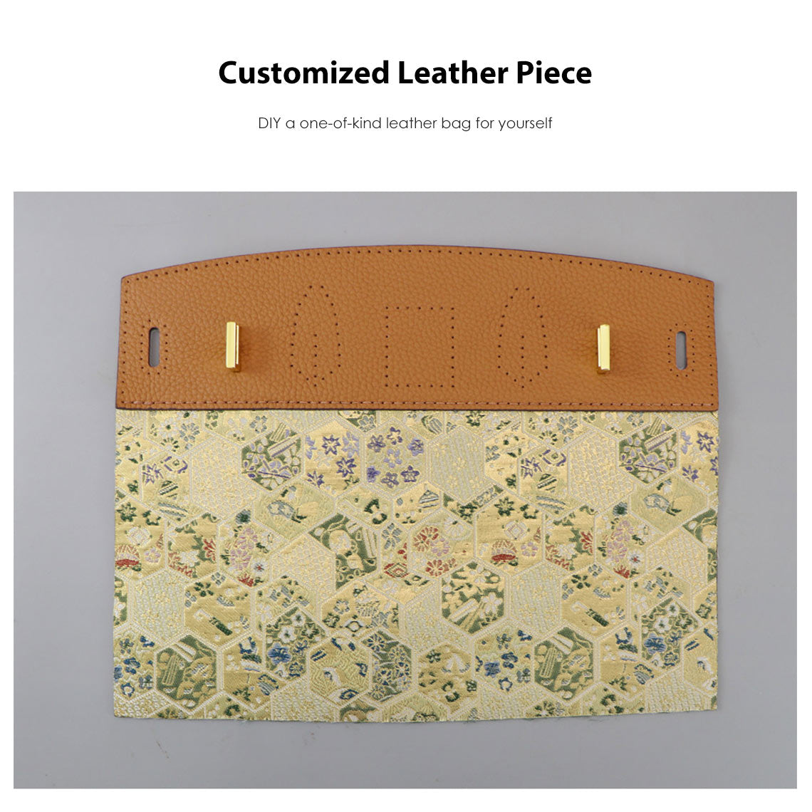 CUCUBIRD POPSEWING® Top Grain Leather Dustbag Recycle Platinum Bag DIY Kit  