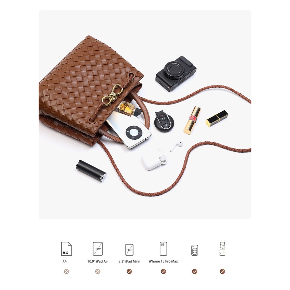 CUCUBIRD CUCUBIRD Leather Small Intrecciato Tote DIY Kits  