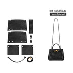 CUCUBIRD CUCUBIRD Leather Small Intrecciato Tote DIY Kits Black 