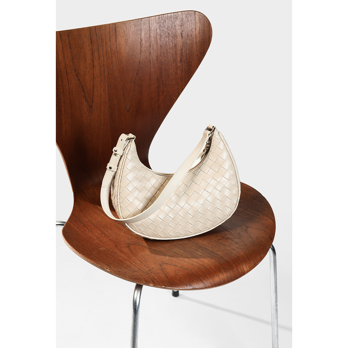 CUCUBIRD CUCUBIRD Leather Woven Hobo Bag DIY Kits Apricot 