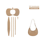 CUCUBIRD CUCUBIRD Leather Woven Hobo Bag DIY Kits Brown 