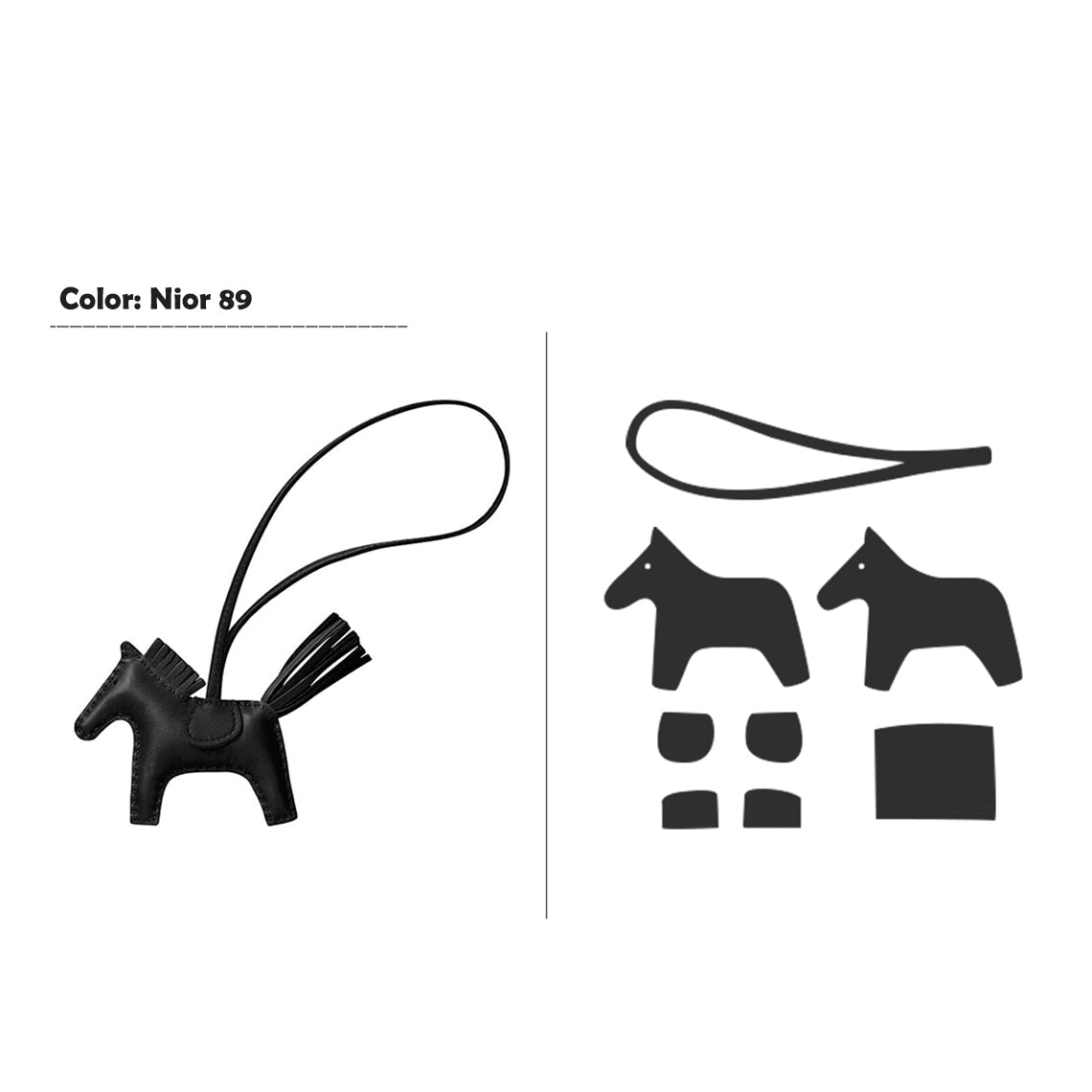 CUCUBIRD Sheep Leather Color Horse Purse Charm DIY Kit