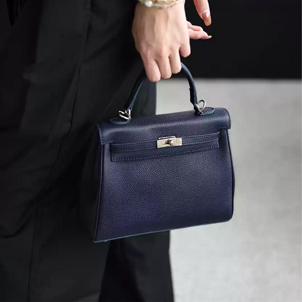 CUCUBIRD CUCUBIRD Top Grain Leather New Kelli Bag DIY Kit Navy Blue 