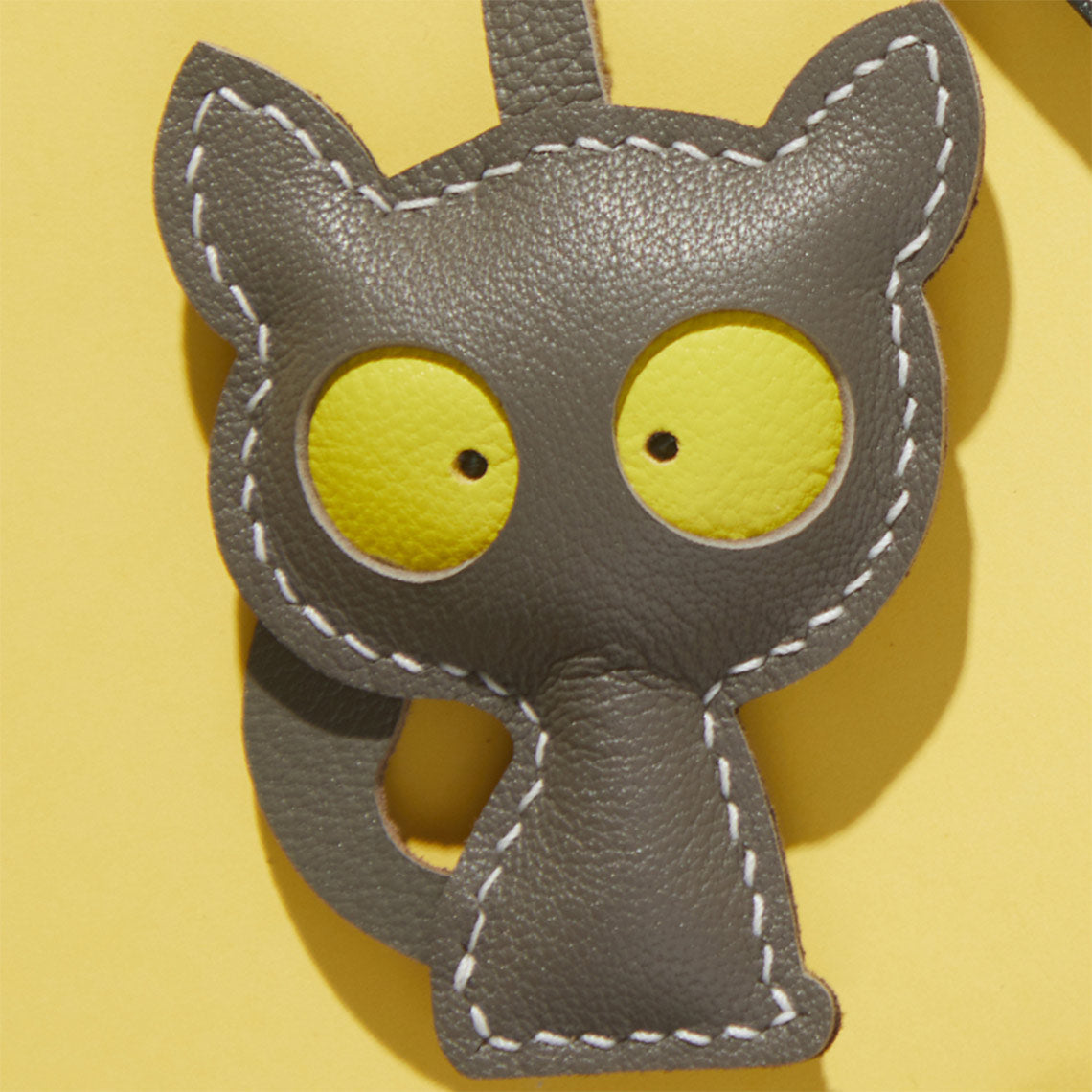 CUCUBIRD CUCUBIRD Leather Kitty Keychain DIY Kits Grey 
