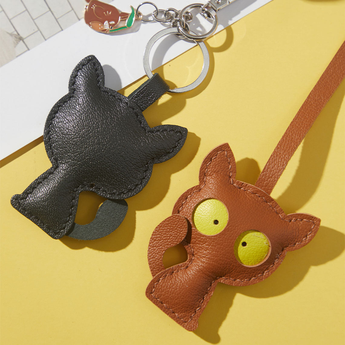 CUCUBIRD Leather Kitty Keychain DIY Kits