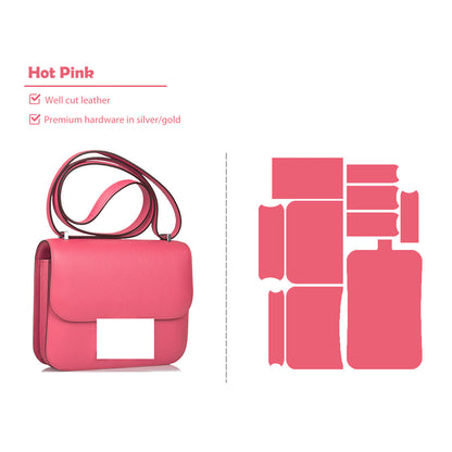 CUCUBIRD POPSEWING® Full Grain Leather Inspired Kanstance 24 - Advanced DIY Kits Hot Pink / Silver 