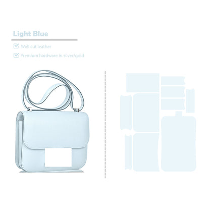 CUCUBIRD POPSEWING® Full Grain Leather Inspired Kanstance 24 - Advanced DIY Kits Light Blue / Silver 