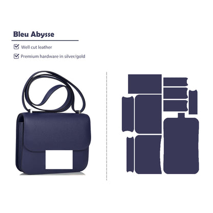 CUCUBIRD POPSEWING® Full Grain Leather Inspired Kanstance 24 - Advanced DIY Kits Bleu Abysse / Silver 