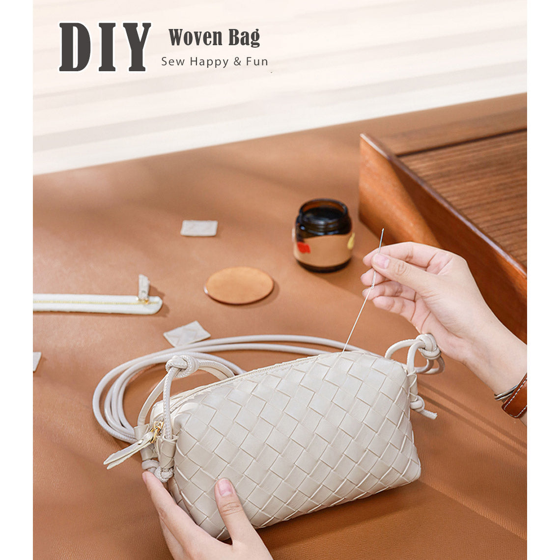 CUCUBIRD CUCUBIRD Leather Woven Clutch DIY Kits  