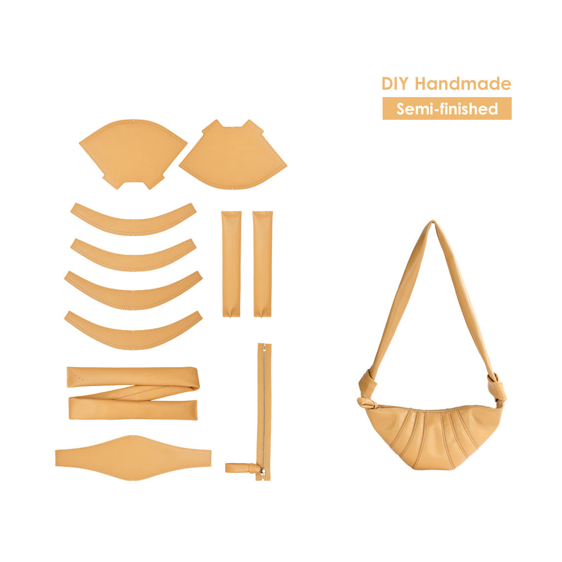 CUCUBIRD POPSEWING® Leather Croissant Shoulder Bag DIY Kit  