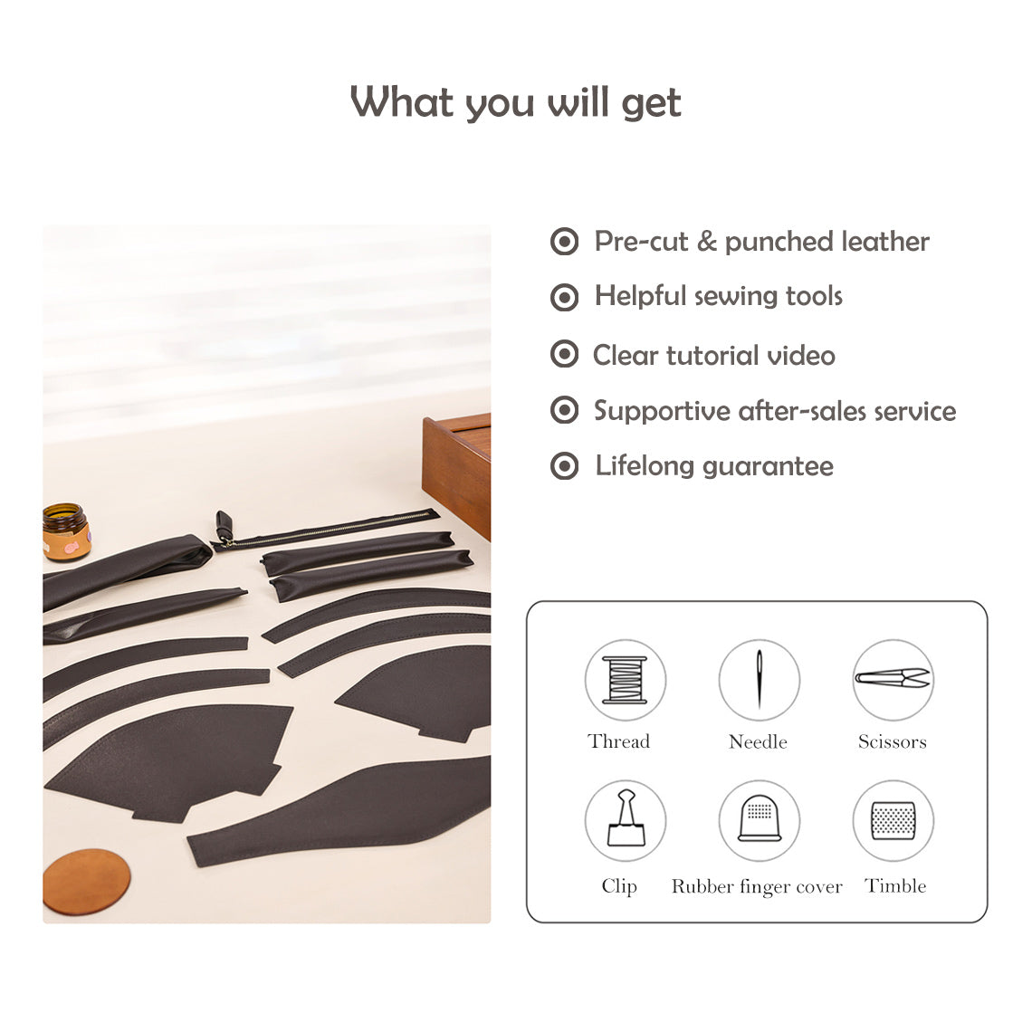 CUCUBIRD POPSEWING® Leather Croissant Shoulder Bag DIY Kit  