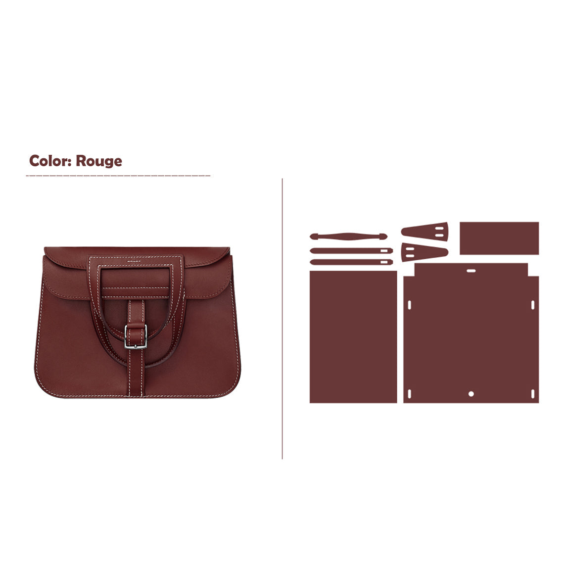 CUCUBIRD POPSEWING® Full Grain Leather Inspired Mini Horseshoe Bag - Advanced DIY Kits  