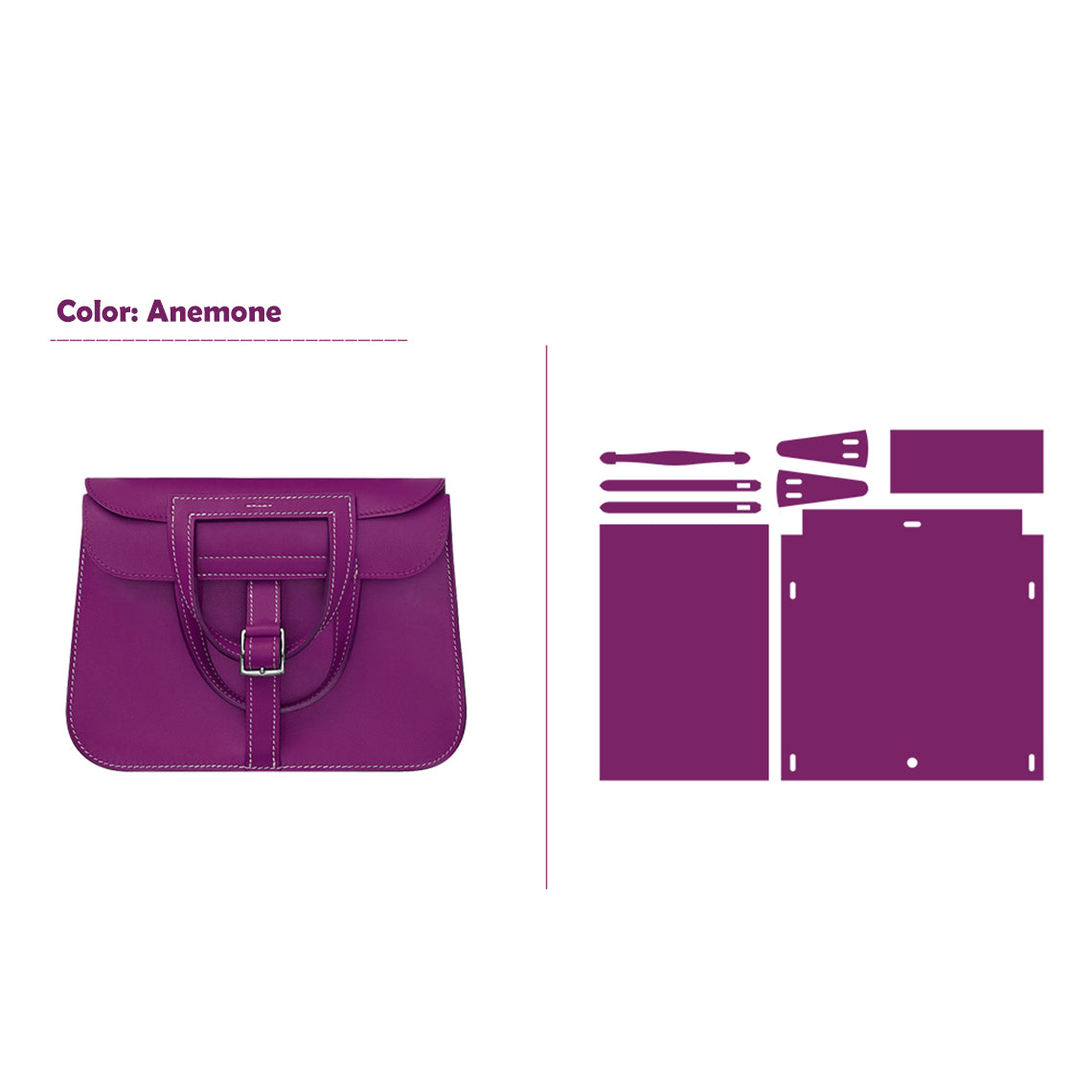 CUCUBIRD POPSEWING® Full Grain Leather Inspired Mini Horseshoe Bag - Advanced DIY Kits  