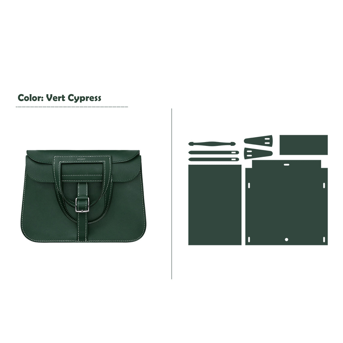 CUCUBIRD POPSEWING® Full Grain Leather Inspired Mini Horseshoe Bag - Advanced DIY Kits  