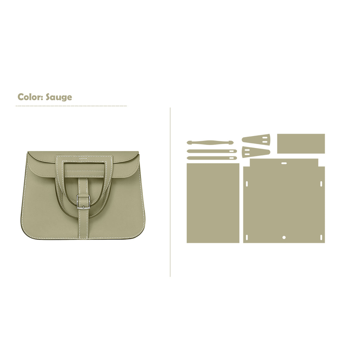 CUCUBIRD POPSEWING® Full Grain Leather Inspired Mini Horseshoe Bag - Advanced DIY Kits  