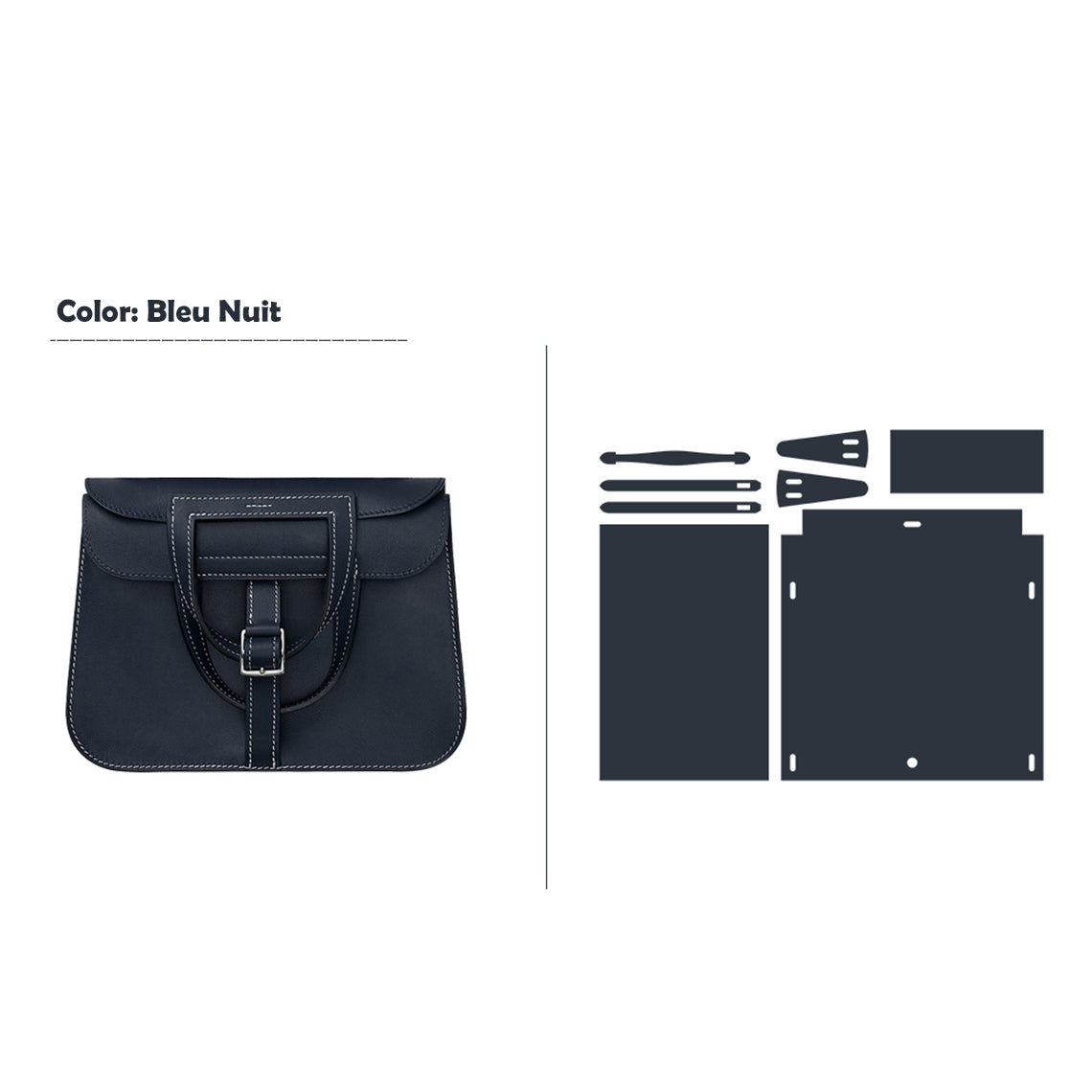 CUCUBIRD POPSEWING® Full Grain Leather Inspired Mini Horseshoe Bag - Advanced DIY Kits  