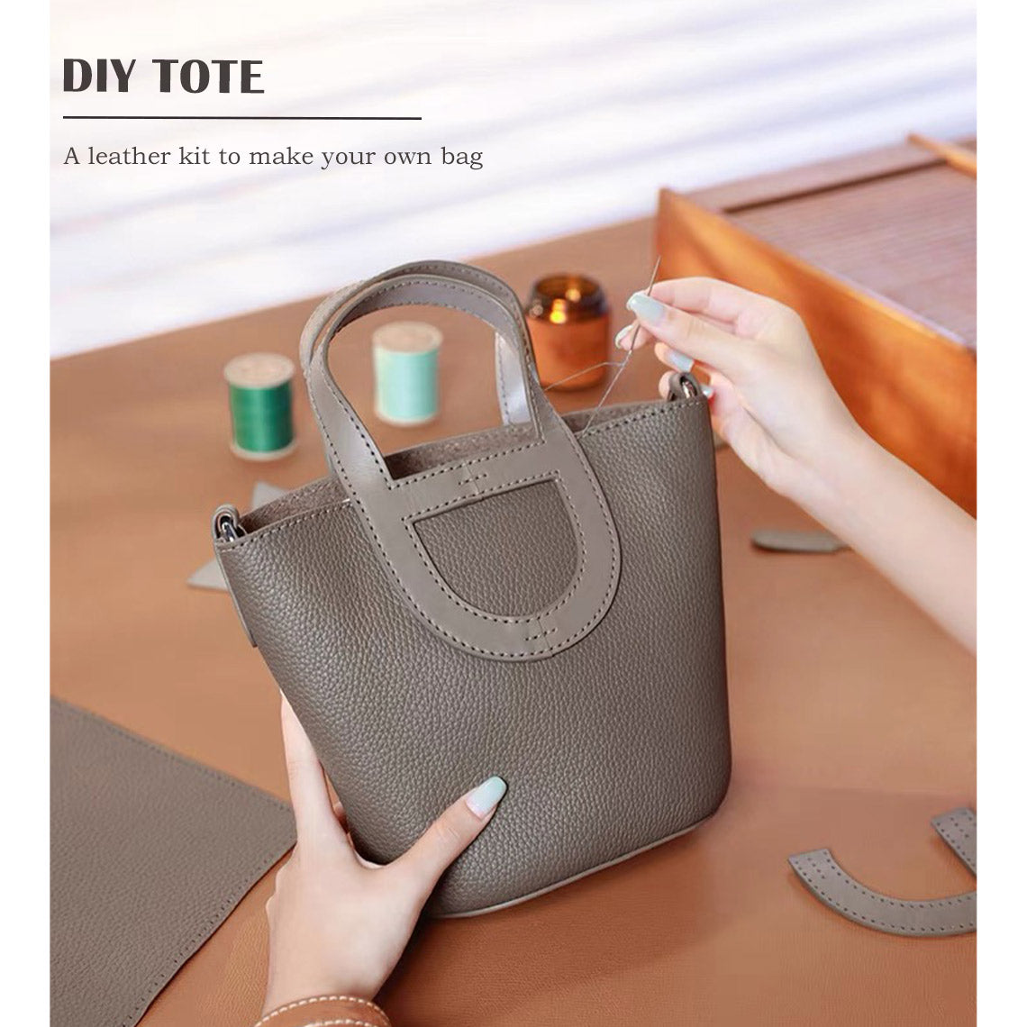 create your own leather backpack CUCUBIRD® Top Grain Leather Inspired Loop Bag DIY Kits