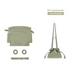 CUCUBIRD CUCUBIRD Leather Drawstring Bucket Bag DIY Kits Green 