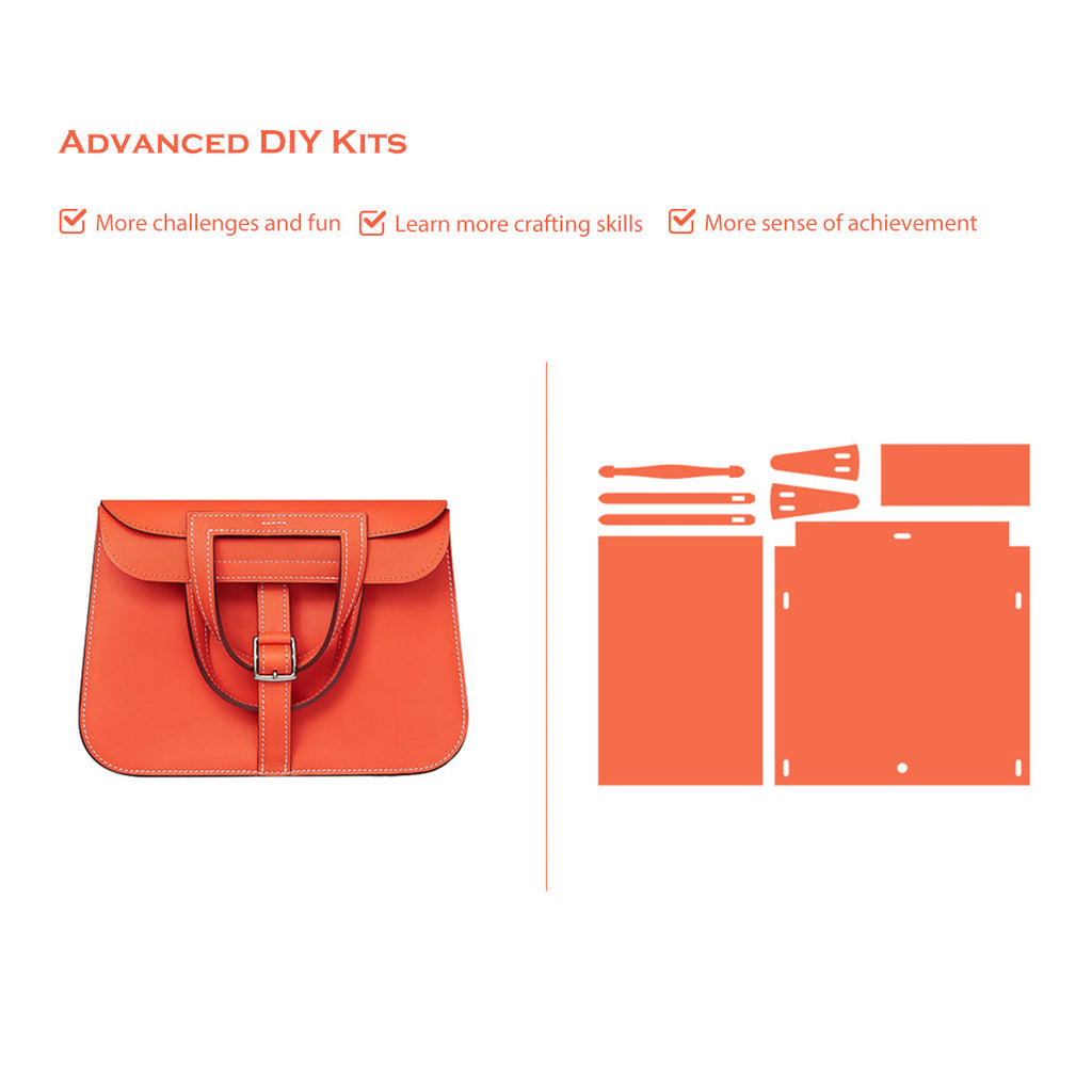 CUCUBIRD POPSEWING® Full Grain Leather Inspired Mini Horseshoe Bag - Advanced DIY Kits  