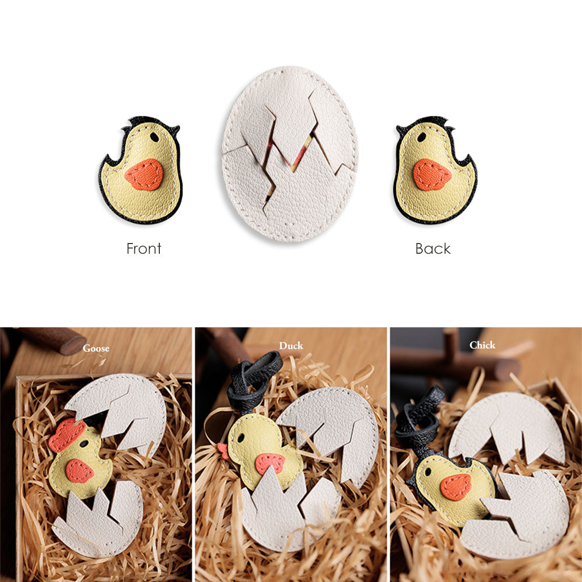CUCUBIRD CUCUBIRD Leather Hatched Chick Charm DIY Kits  
