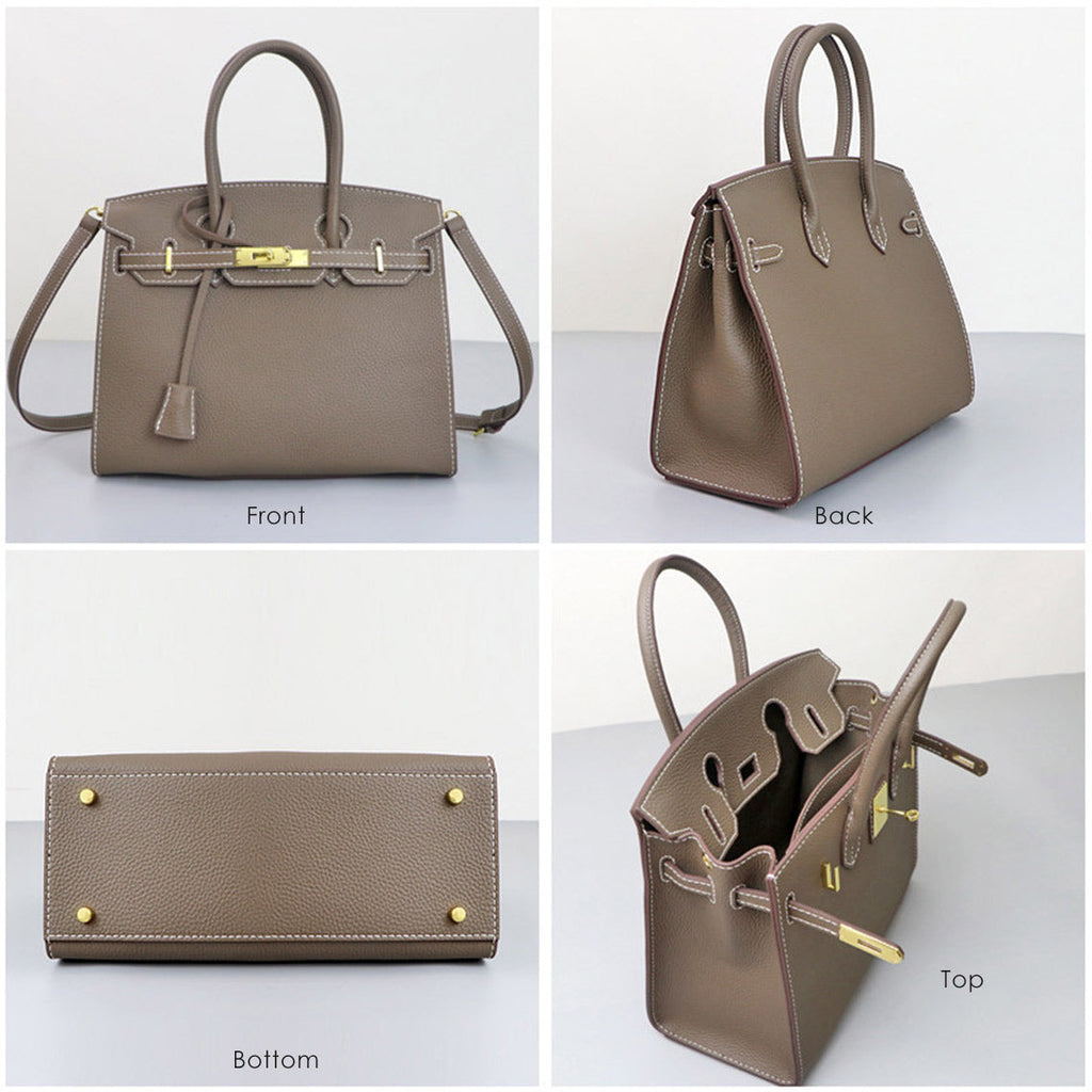 CUCUBIRD POPSEWING® Top Grain Leather Sellier Platinum Bag DIY Kit  