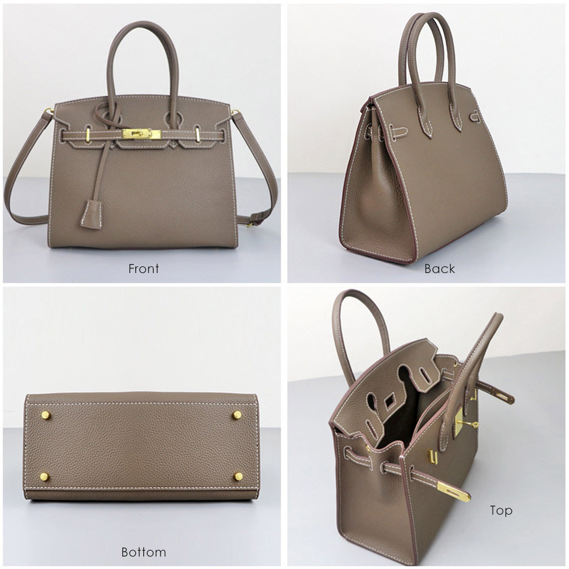 CUCUBIRD POPSEWING® Top Grain Leather Sellier Platinum Bag DIY Kit  