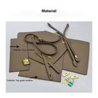 CUCUBIRD POPSEWING® Top Grain Leather Sellier Platinum Bag DIY Kit  