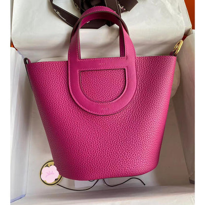 CUCUBIRD POPSEWING® Full Grain Leather Inspired Loop Handbag - Advanced DIY Kit Rose / Silver 