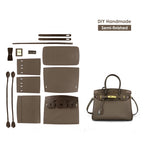 CUCUBIRD CUCUBIRD Top Grain Leather Bi-color Platinum Bag DIY Kit Etoupe 