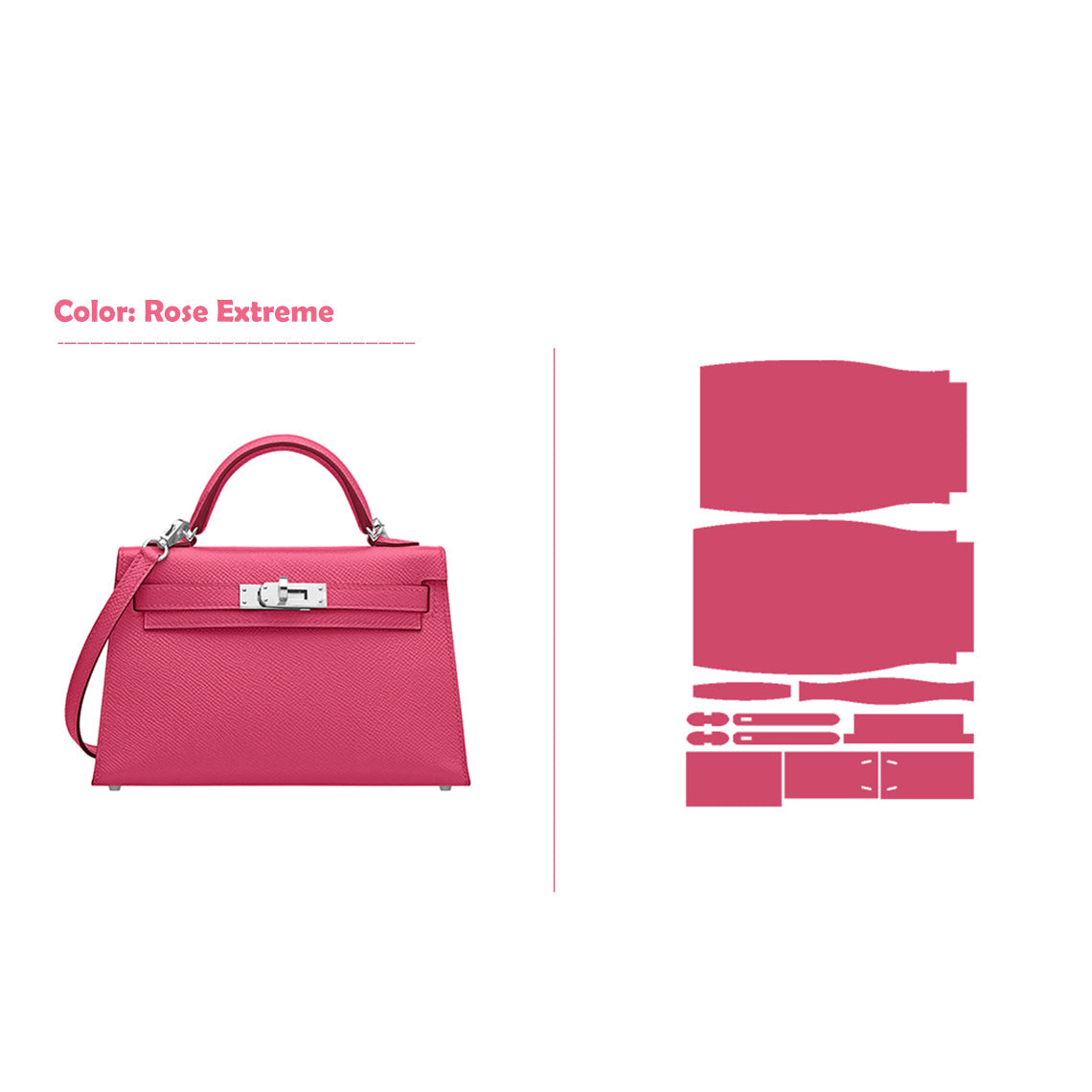 CUCUBIRD POPSEWING® Full Grain Leather Mini Kylie Handbag - Advanced DIY Kit  