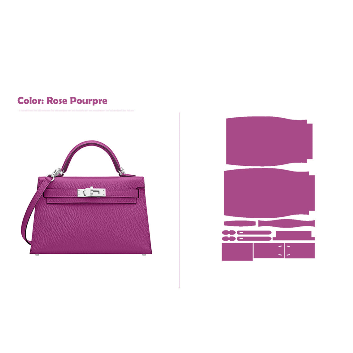 CUCUBIRD POPSEWING® Full Grain Leather Mini Kylie Handbag - Advanced DIY Kit  