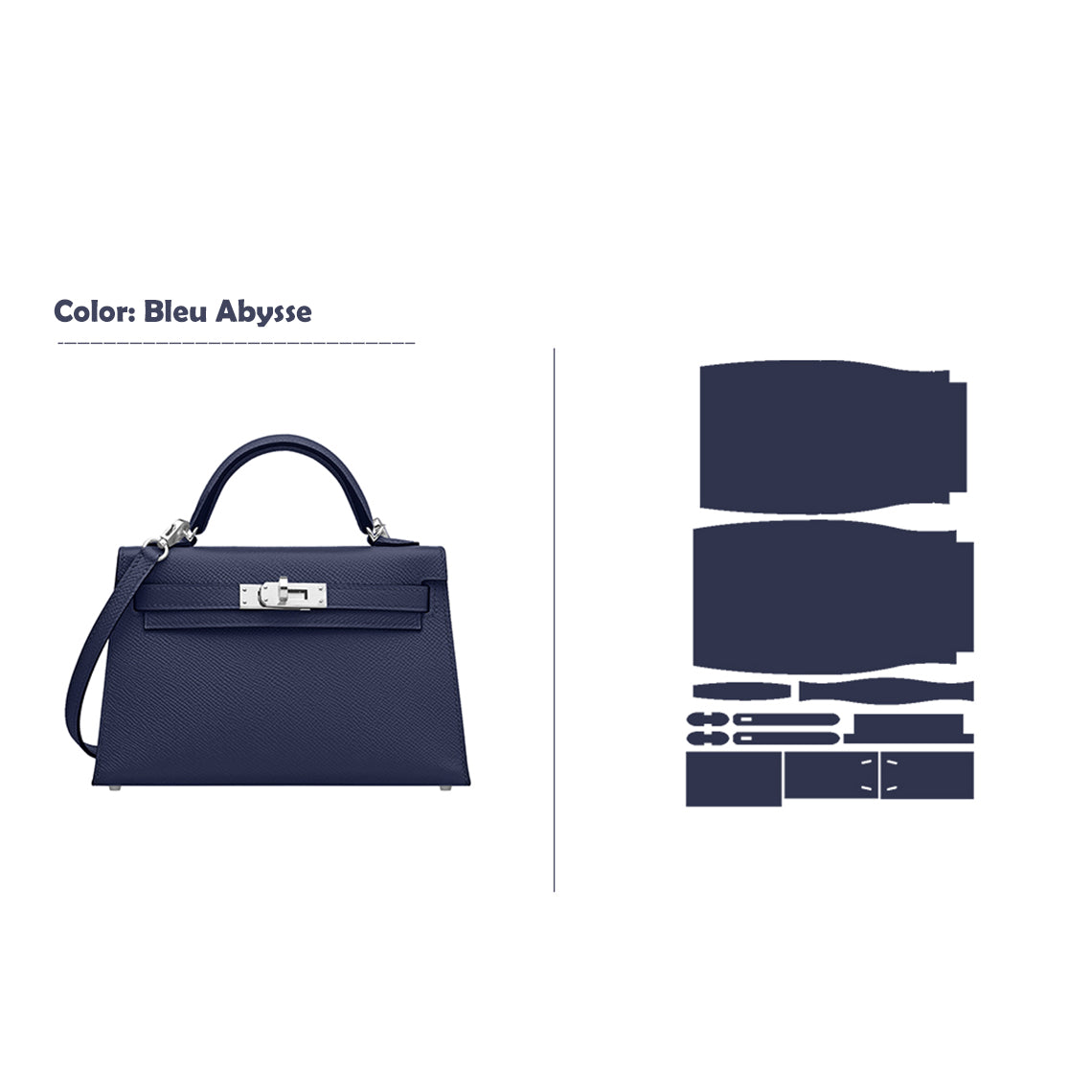 CUCUBIRD POPSEWING® Full Grain Leather Mini Kylie Handbag - Advanced DIY Kit  