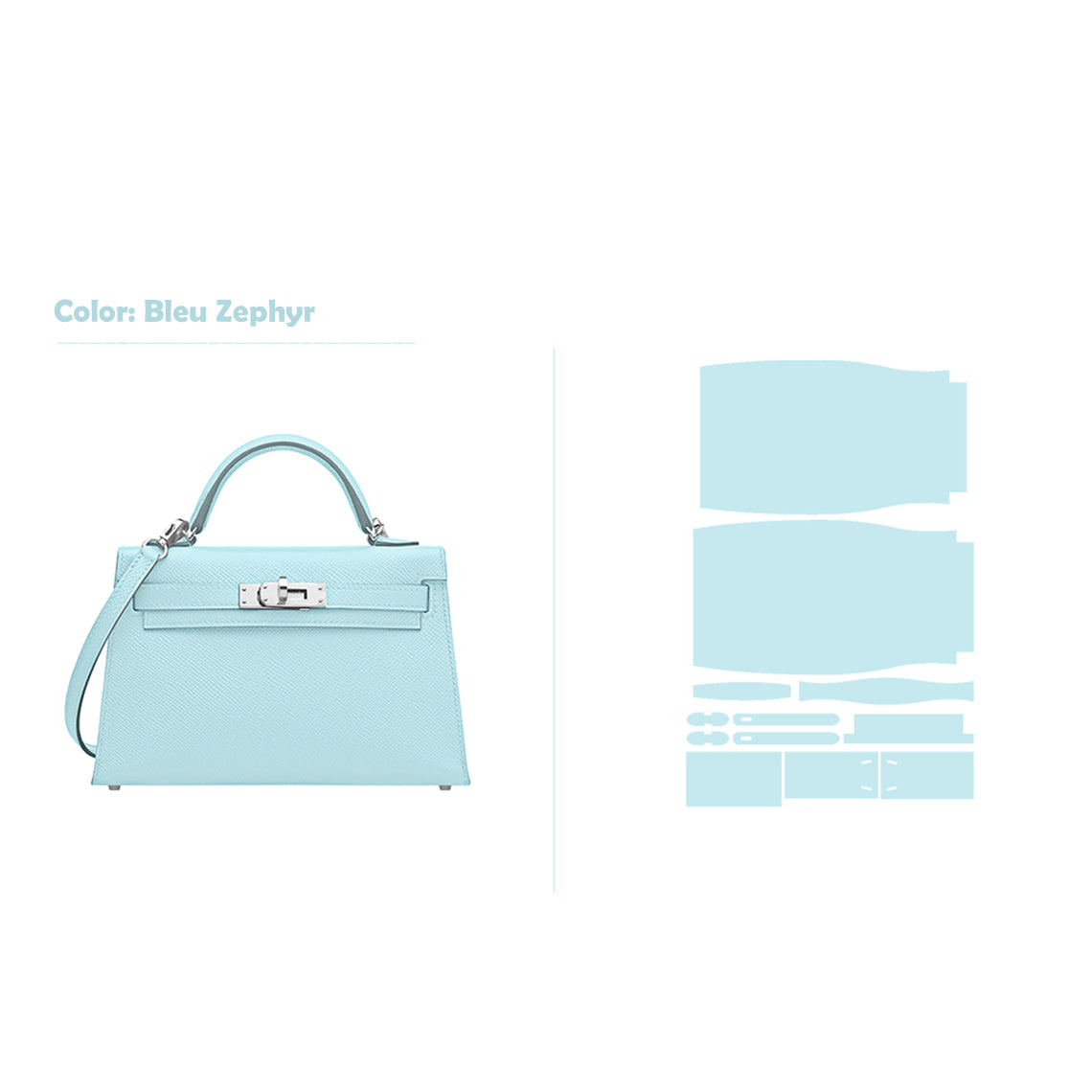 CUCUBIRD POPSEWING® Full Grain Leather Mini Kylie Handbag - Advanced DIY Kit  