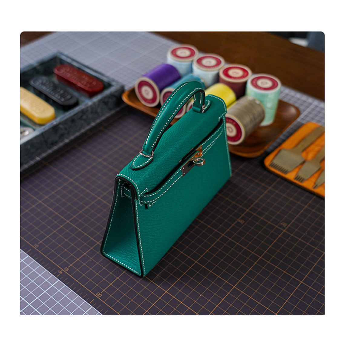 CUCUBIRD POPSEWING® Full Grain Leather Mini Kylie Handbag - Advanced DIY Kit  