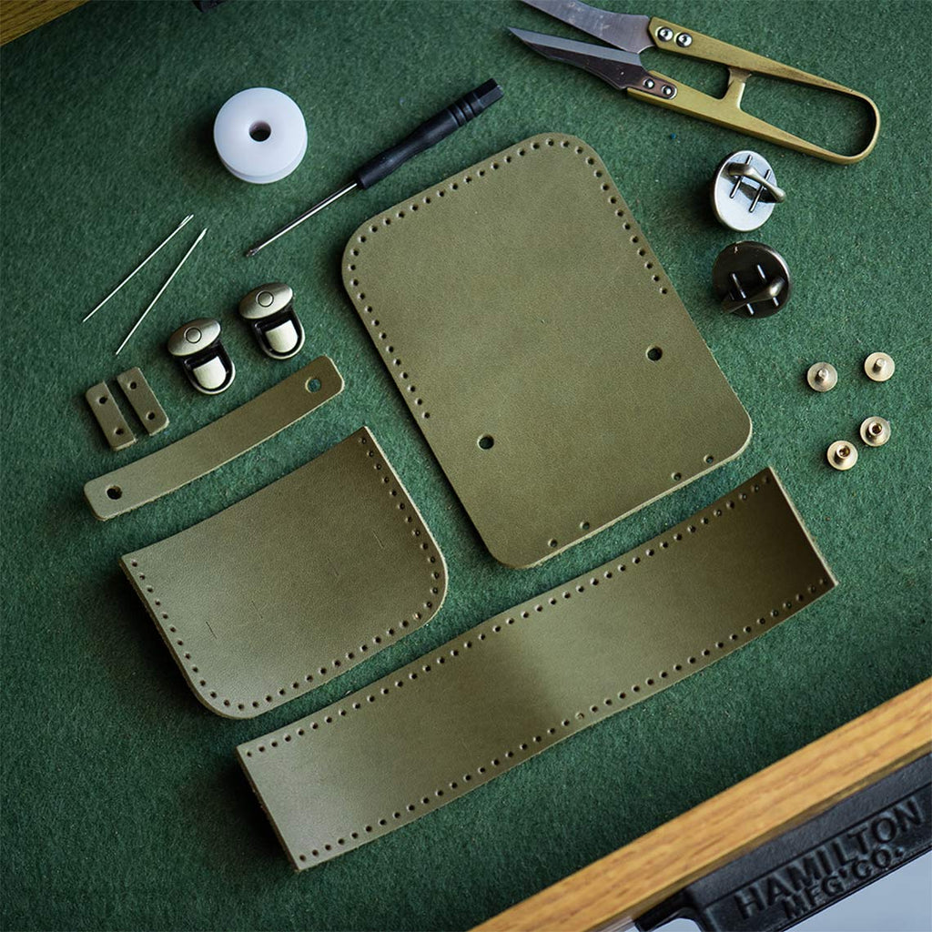 CUCUBIRD POPSEWING® Full Grain Leather Mini Satchel DIY Kit  