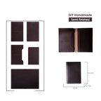 CUCUBIRD CUCUBIRD Crazy Horse Leather Passport Travel Wallet DIY Kits Dark Brown 