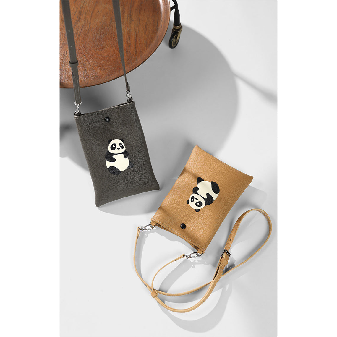 CUCUBIRD Top Grain Leather Panda Crossbody Bag DIY Kits