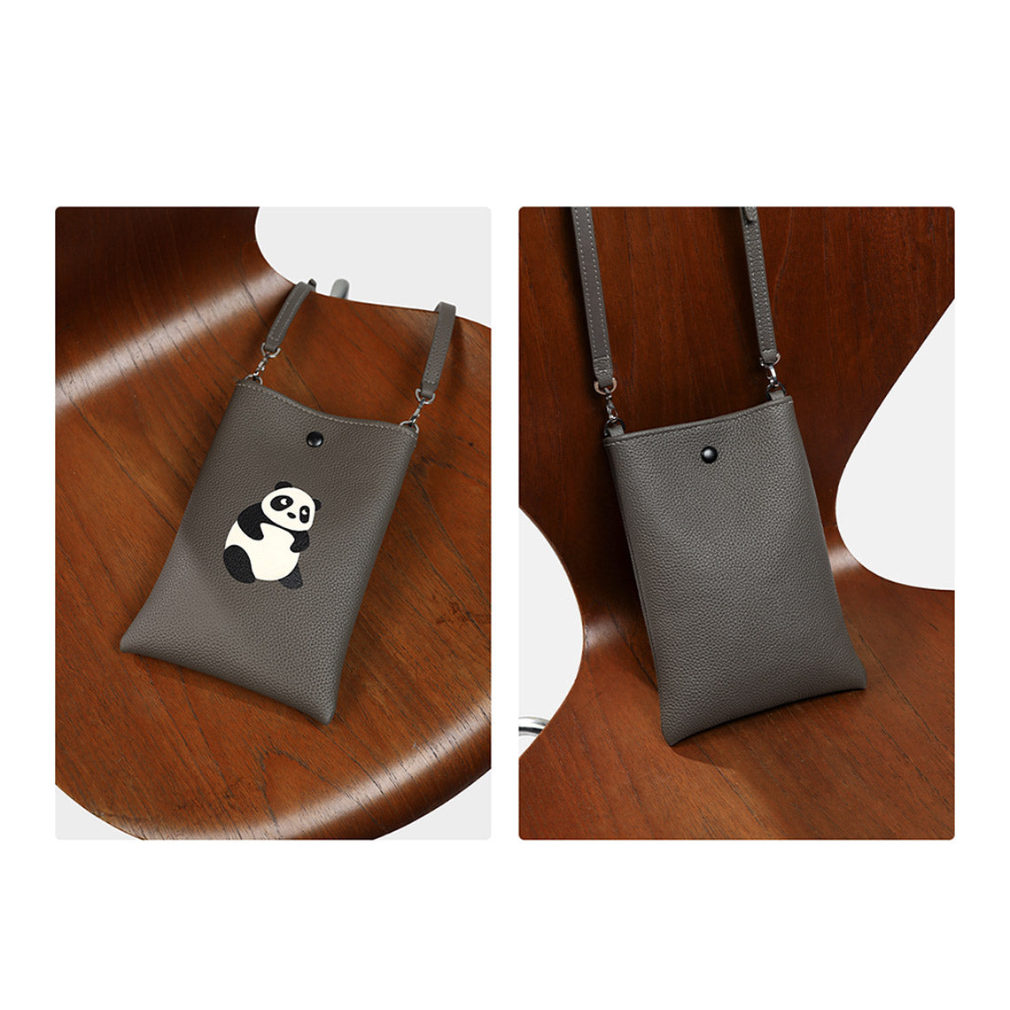 CUCUBIRD CUCUBIRD Top Grain Leather Panda Crossbody Bag DIY Kits  