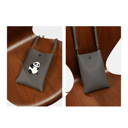 CUCUBIRD Top Grain Leather Panda Crossbody Bag DIY Kits