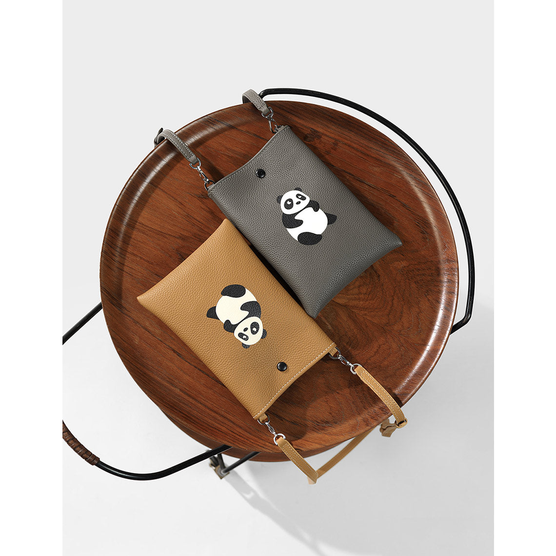 CUCUBIRD Top Grain Leather Panda Crossbody Bag DIY Kits