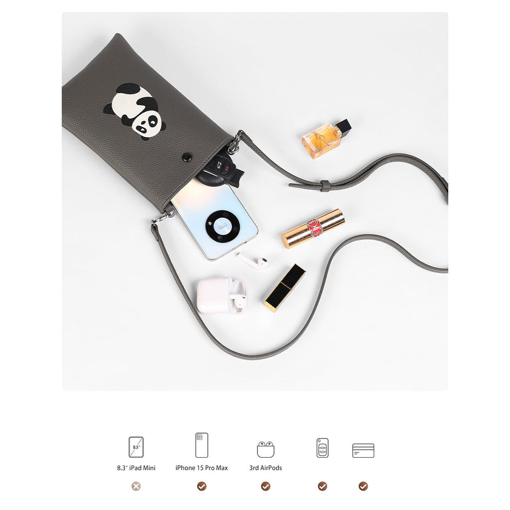 CUCUBIRD CUCUBIRD Top Grain Leather Panda Crossbody Bag DIY Kits  