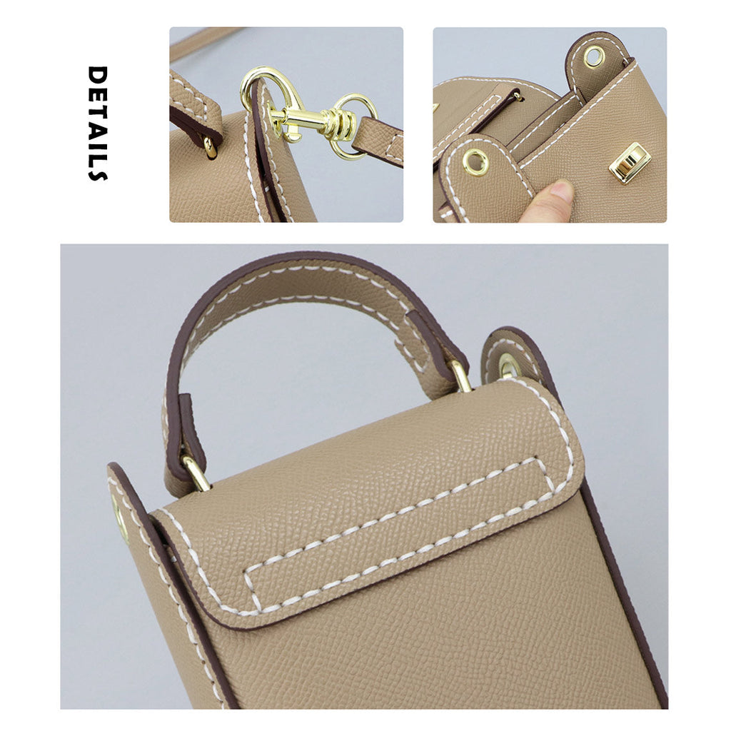 CUCUBIRD POPSEWING® Top Grain Leather Cell Phone Bag DIY Kits  