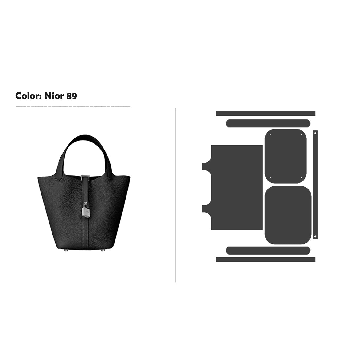 CUCUBIRD POPSEWING® Full Grain Leather New Lock Tote Bag - Advanced Kits 22 cm / Nior 89 